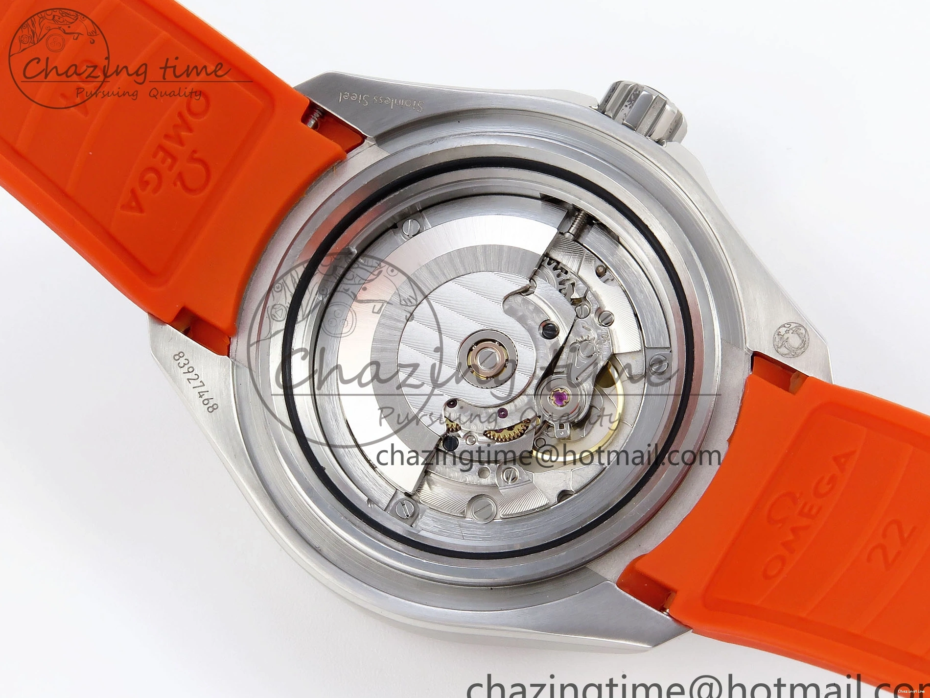 0126 Premium SEAMASTER PLANET OCEAN 6000M ULTRA DEEP 45.5MM SS TF 1:1 BEST EDITION GRAY DIAL ORANGE BEZEL ON RUBBER STRAP A 7761
